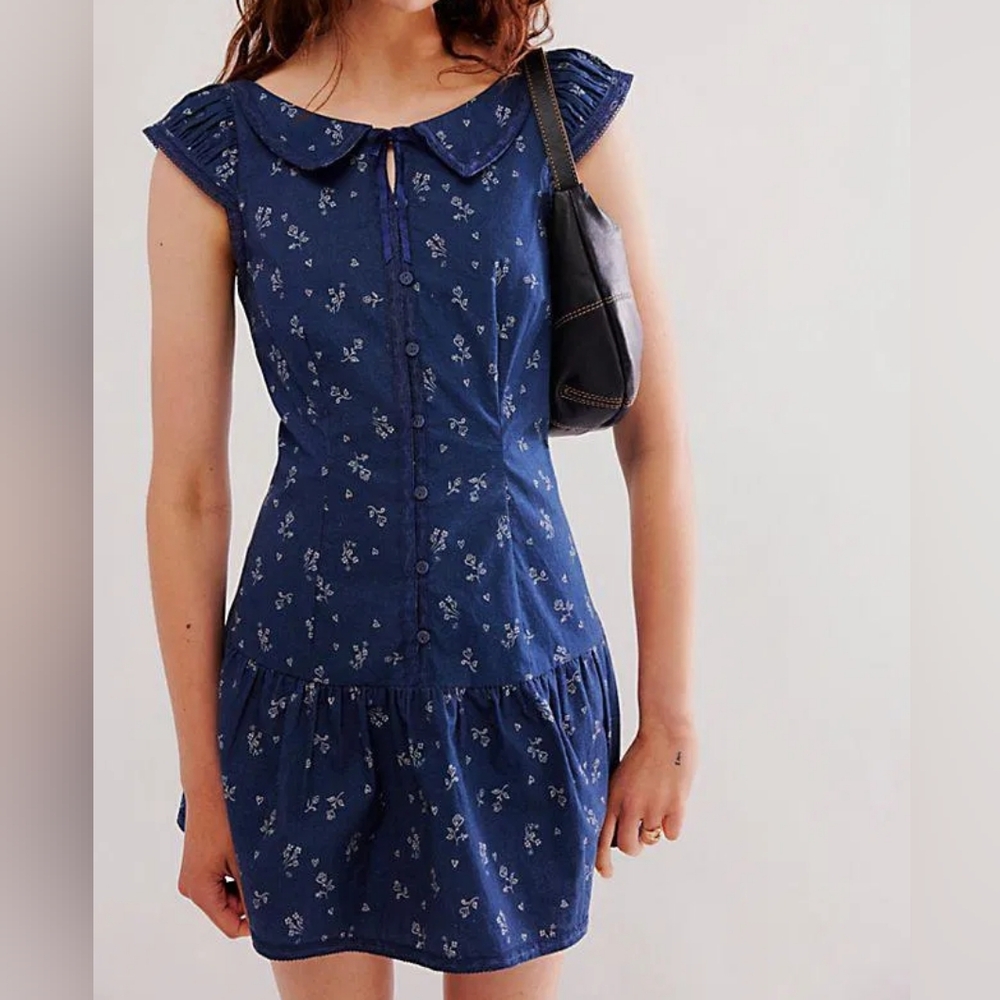 Free People Beasley Mini Dress Size Small New Without Tags